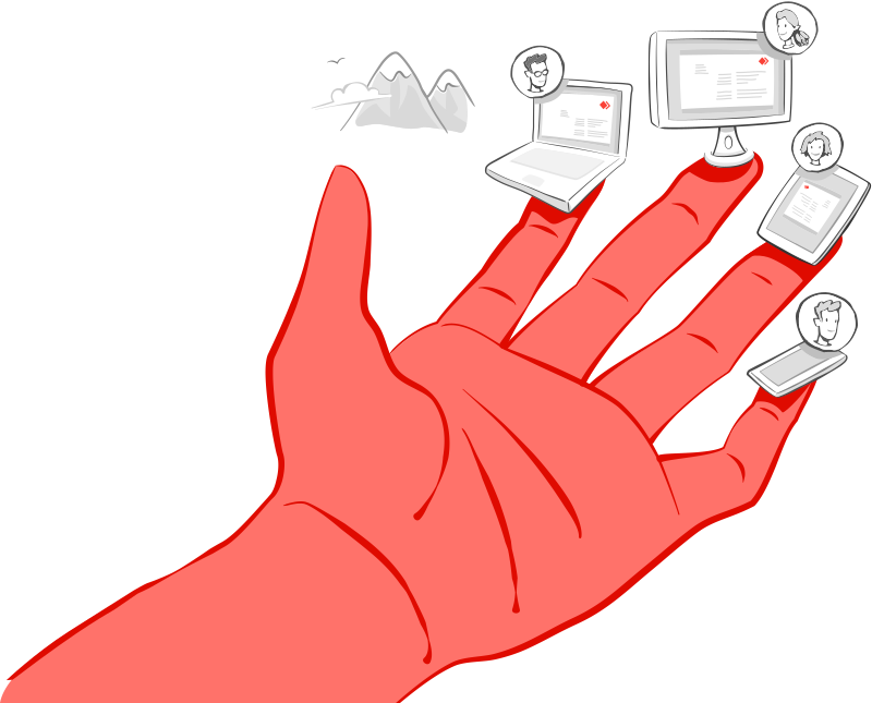 Hand balancing several devices